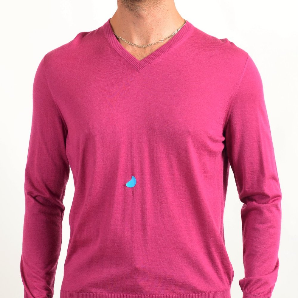 Kiton Men's Silk Cashmere  V-Neck Pullover Sweater US 2XL IT 56